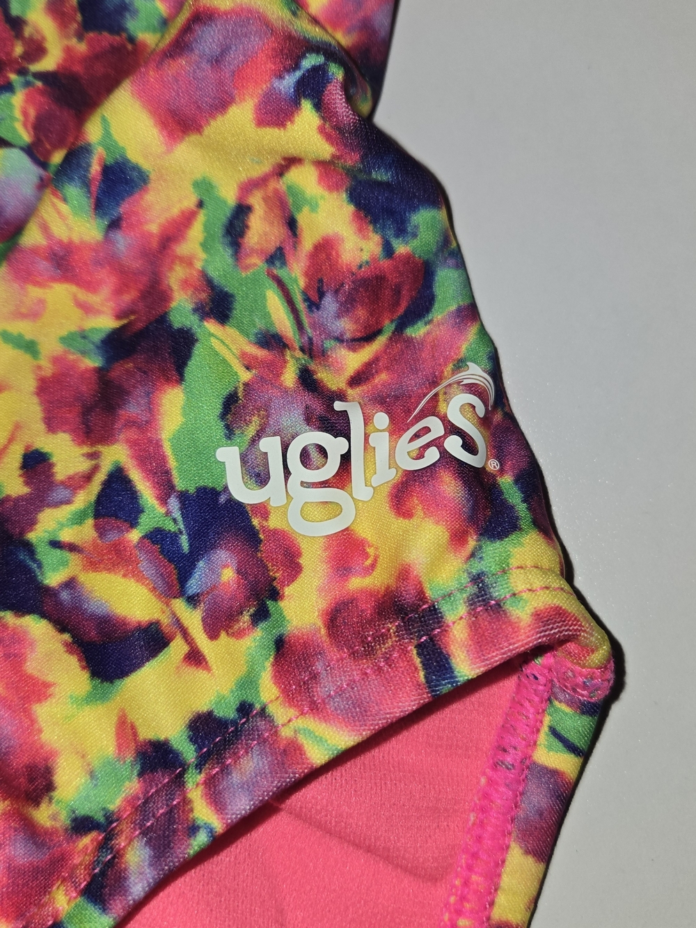 Girls' Pink Multi Floral One-Piece Swimsuit - Picture 8 of 10